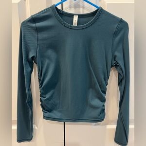Lululemon Athletica All It Takes Ribbed Nulu Long Sleeve Shirt in Green Jasper